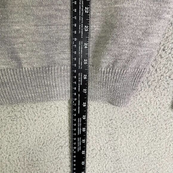 VTG Jeff Links Sweater Men L Gray Pullover Casual  V-neck - Picture 5 of 8